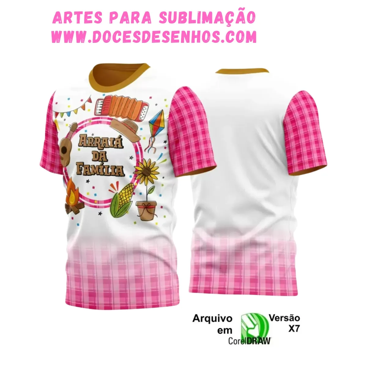 Arte Estampa Camiseta Arraiá 2025 Arte Estampa Camiseta Arraiá 2025