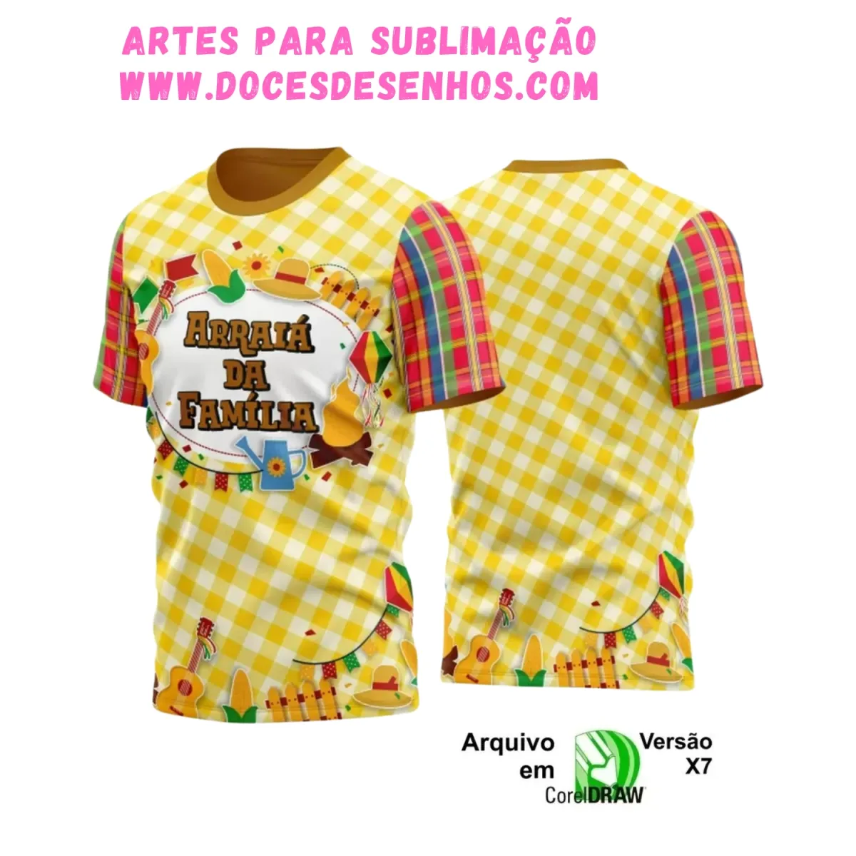 Arte Estampa Camiseta Arraiá 2025 Arte Estampa Camiseta Arraiá 2025