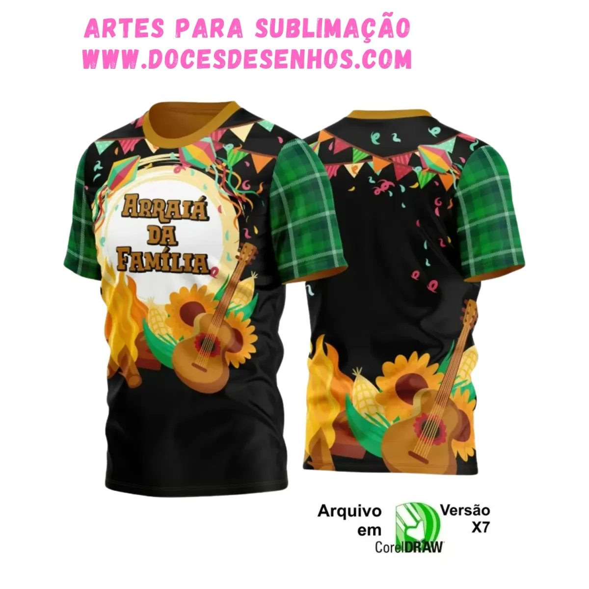 Arte Estampa Camiseta Arraiá 2025 Arte Estampa Camiseta Arraiá 2025