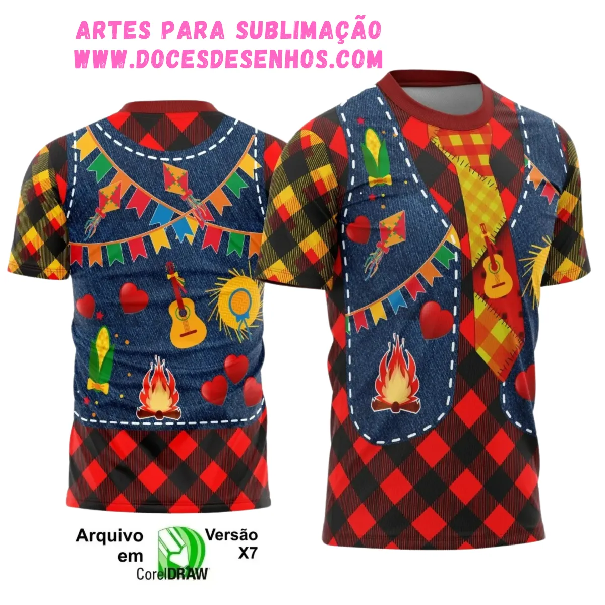 Arte Estampa Camiseta Arraiá 2025 Arte Estampa Camiseta Arraiá 2025