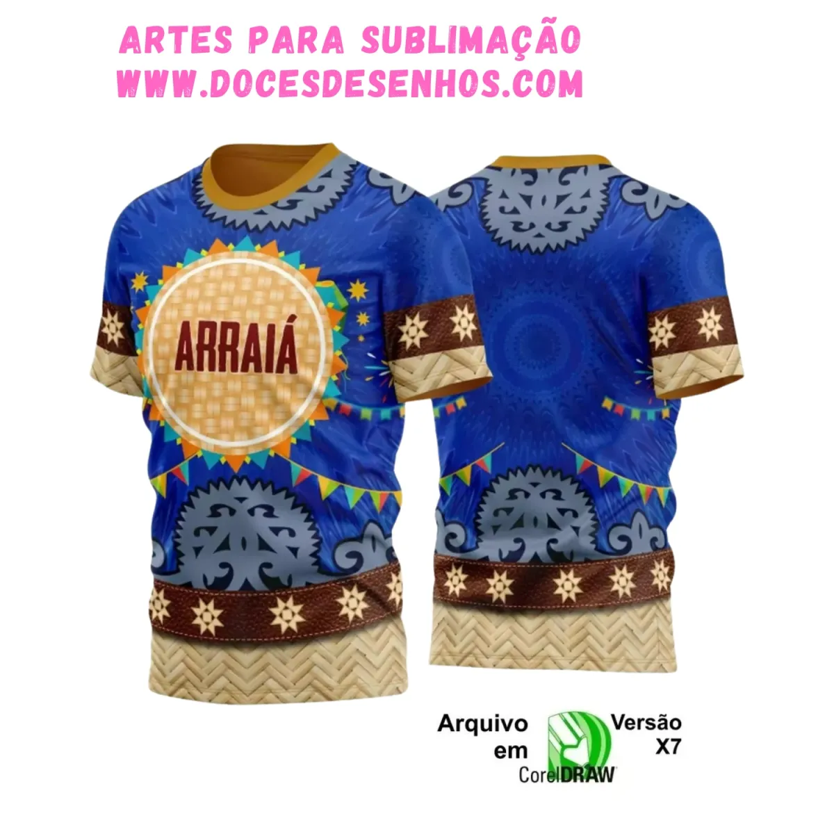  Arte Estampa Camiseta Arraiá 2025
