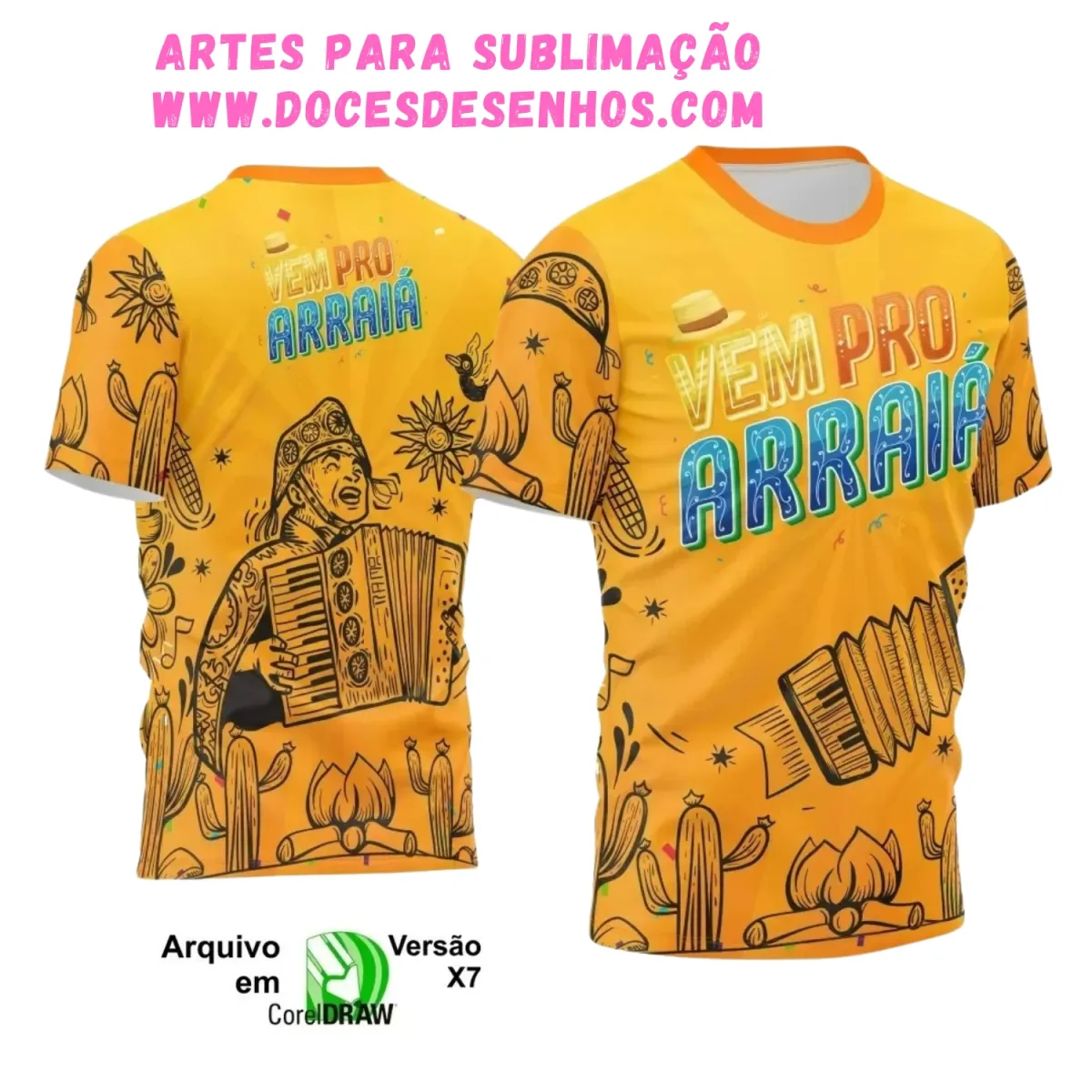 Arte Estampa Camiseta Arraiá 2025 Arte Estampa Camiseta Arraiá 2025