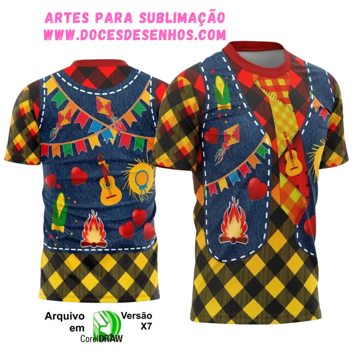 Arte Estampa Camiseta Arraiá 2025 Arte Estampa Camiseta Arraiá 2025