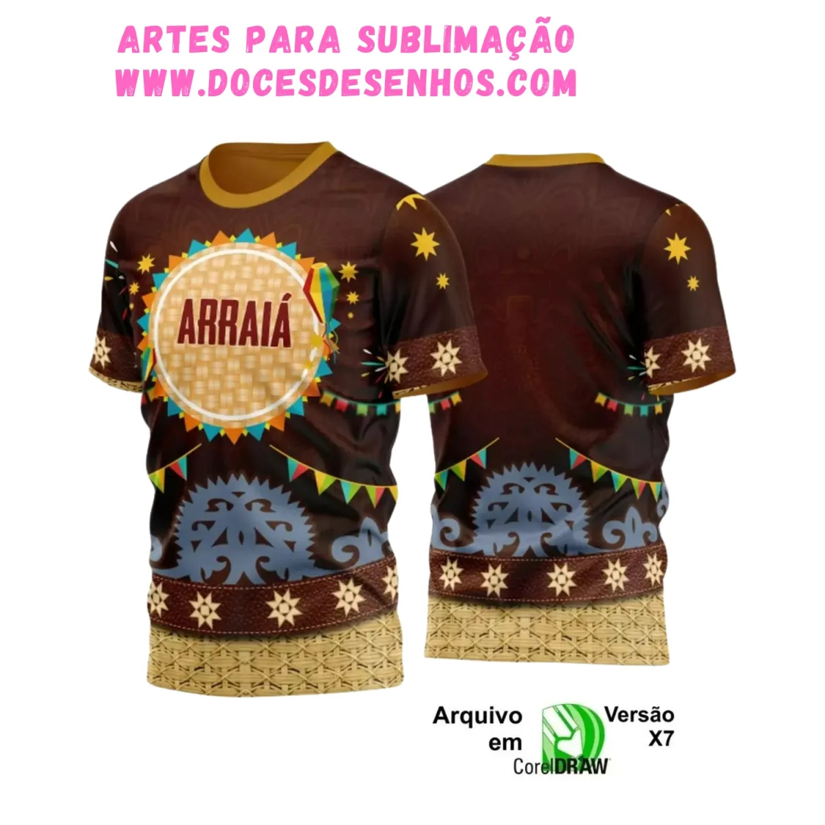 Arte Estampa Camiseta Arraiá 2025 Arte Estampa Camiseta Arraiá 2025