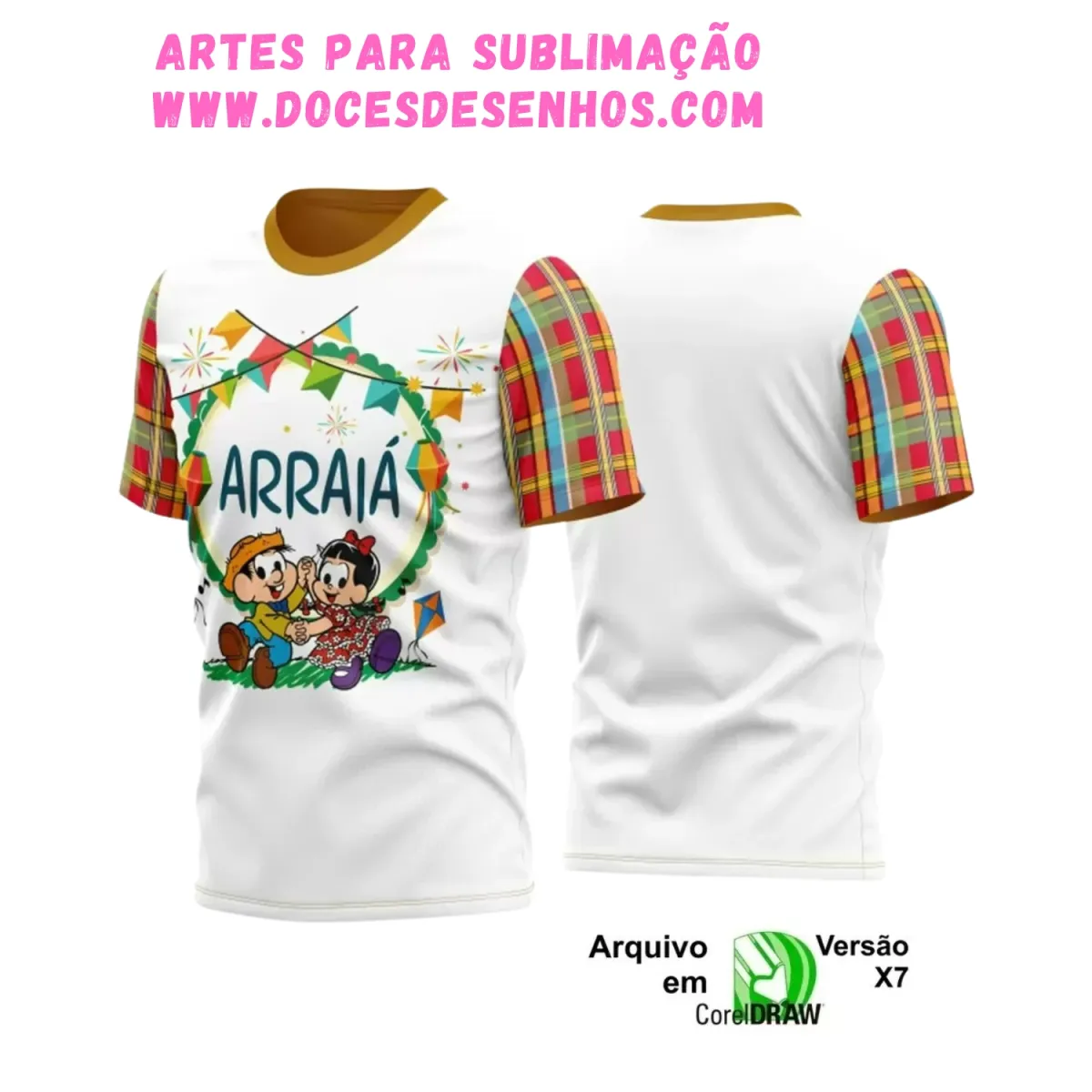 Arte Estampa Camiseta Arraiá 2025 Arte Estampa Camiseta Arraiá 2025