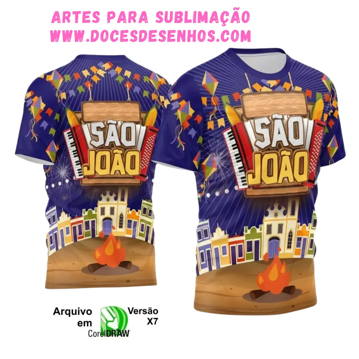 Arte Estampa Camiseta Arraiá 2025 Arte Estampa Camiseta Arraiá 2025