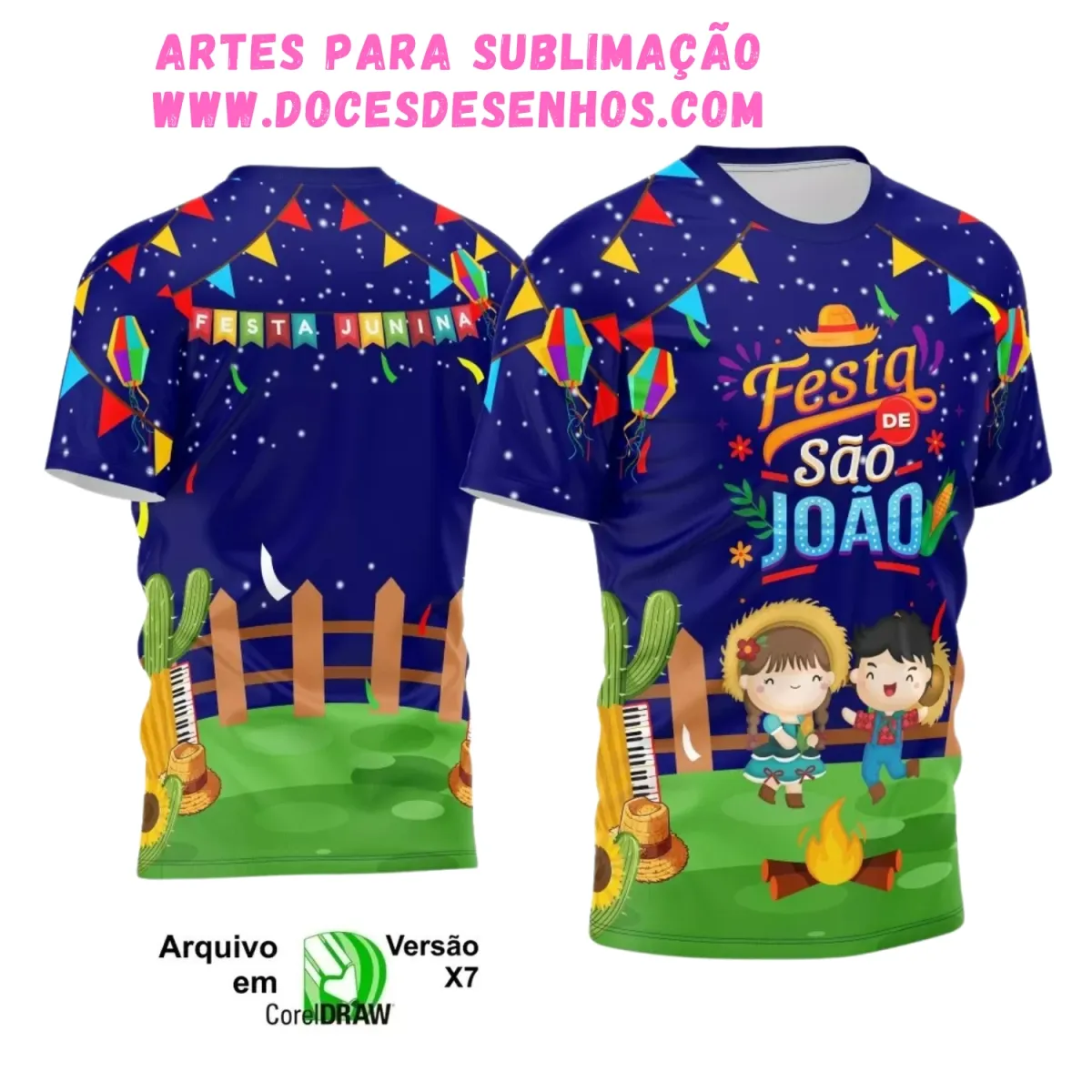 Arte Estampa Camiseta Arraiá 2025 Arte Estampa Camiseta Arraiá 2025