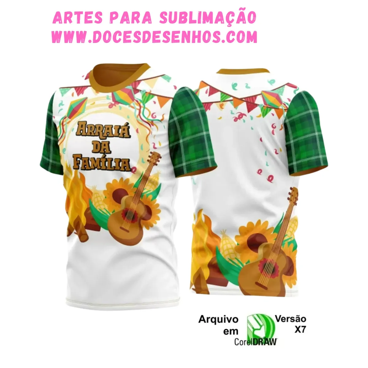 Arte Estampa Camiseta Arraiá 2025 Arte Estampa Camiseta Arraiá 2025