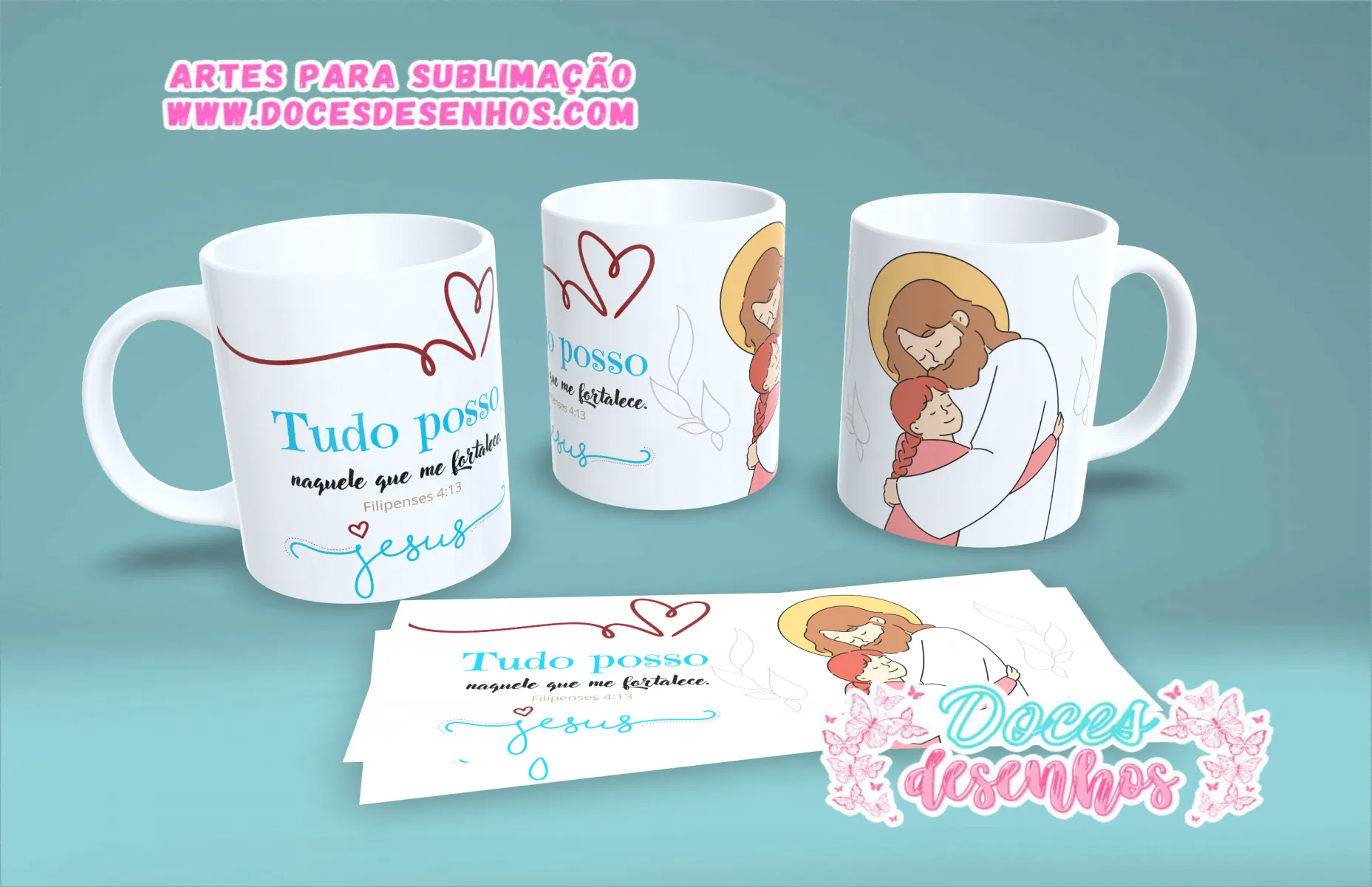 Caneca Jesus Sublimação – Estampa Religiosa Exclusiva Caneca Jesus Sublimação – Estampa Religiosa Exclusiva