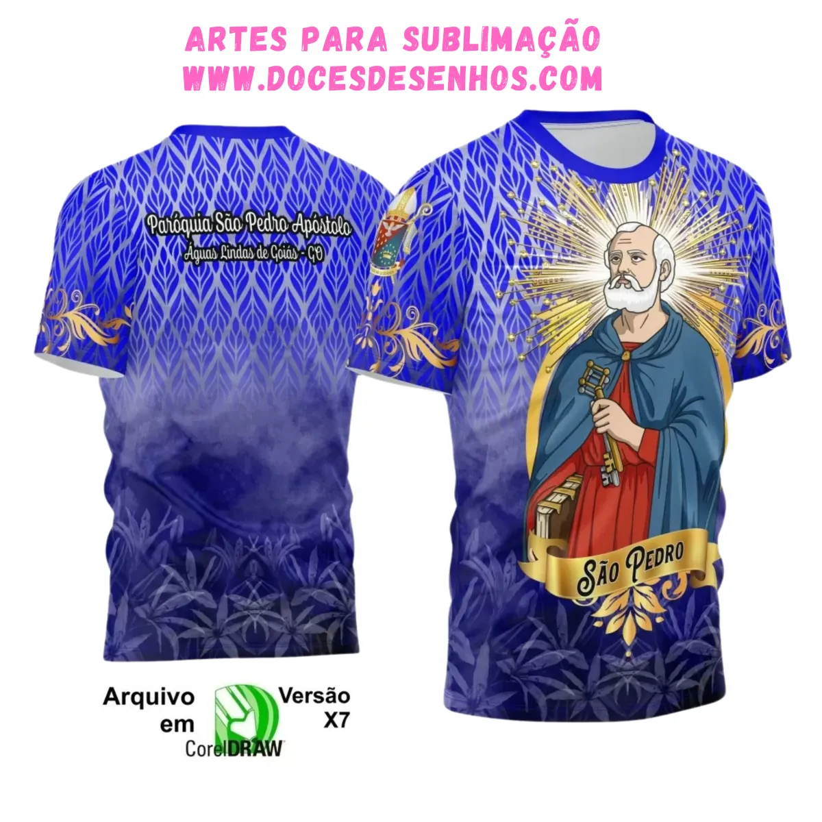 São Pedro 2025 – Camiseta Religiosa Estampada São Pedro 2025 – Camiseta Religiosa Estampada
