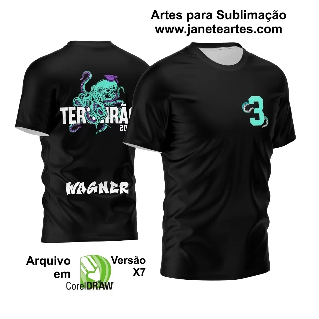 Template Camisa Terceirão Polvo Template Camisa Terceirão Polvo