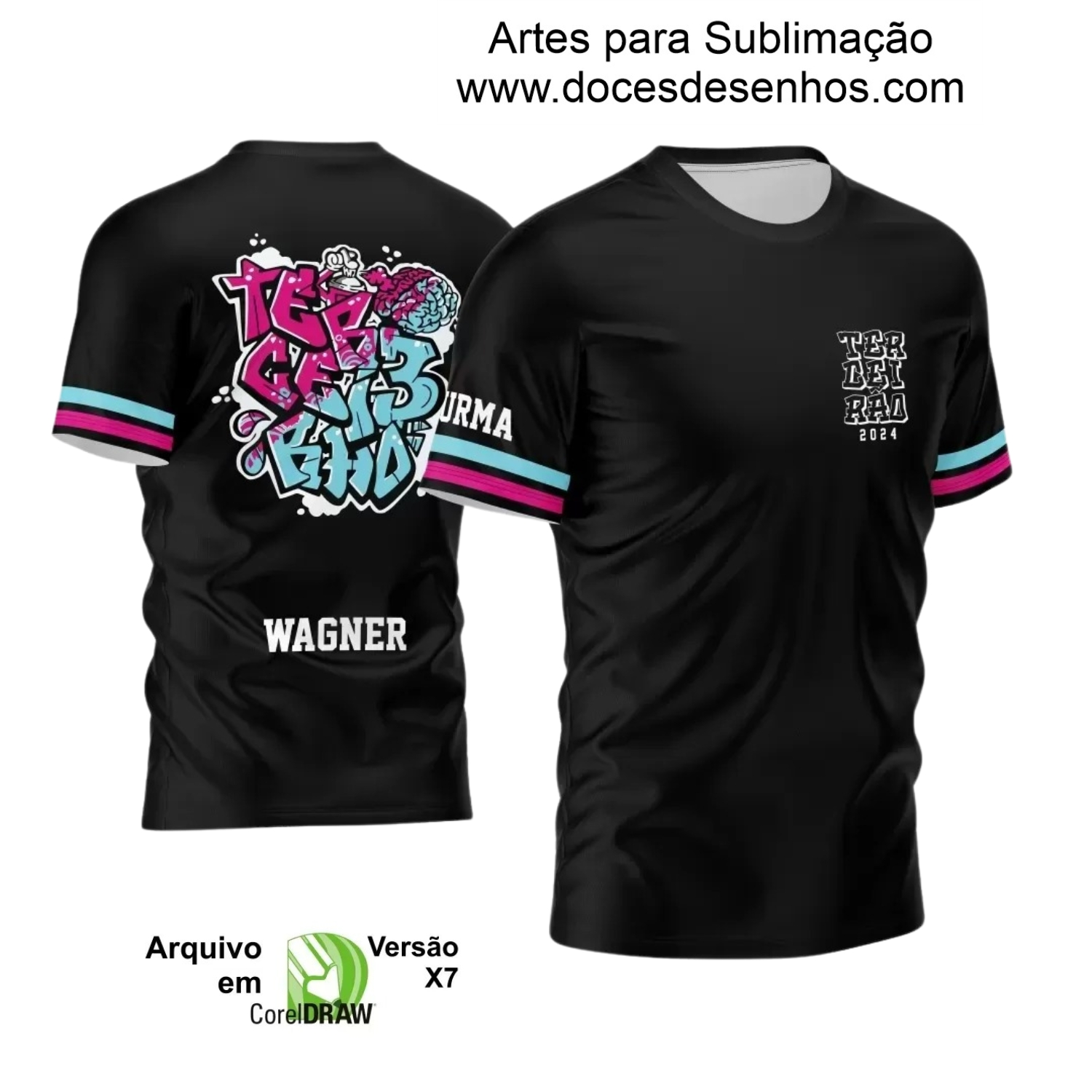  Template Camisa Terceirão  Spray Cérebro 2024
