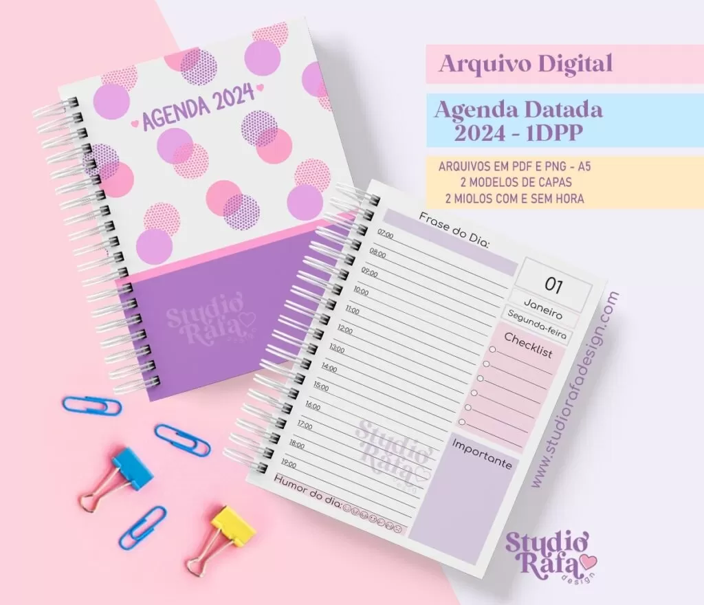 Agenda Permanente - Capa Kawaii Fofo