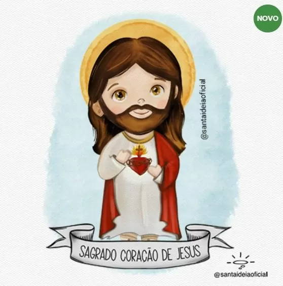 Aquarela Digital – Sagrado Coração De Jesus – Santa Ideia Aquarela Digital – Sagrado Coração De Jesus – Santa Ideia