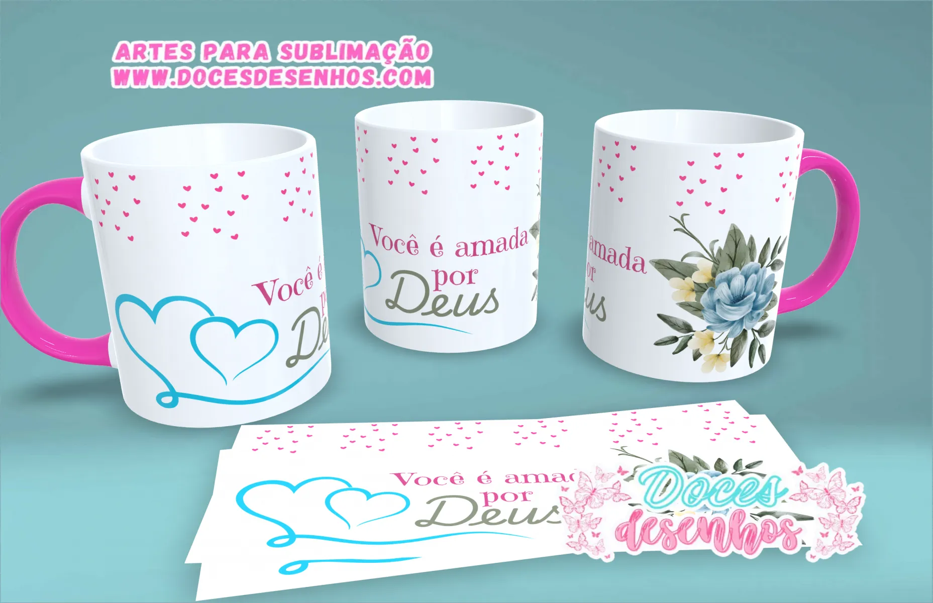 Arte Cristã para Canecas – Pronta para Personalizar Arte Cristã para Canecas – Pronta para Personalizar