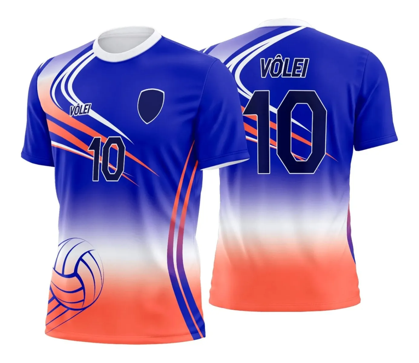 Arte Digital para Camiseta de Vôlei Feminino