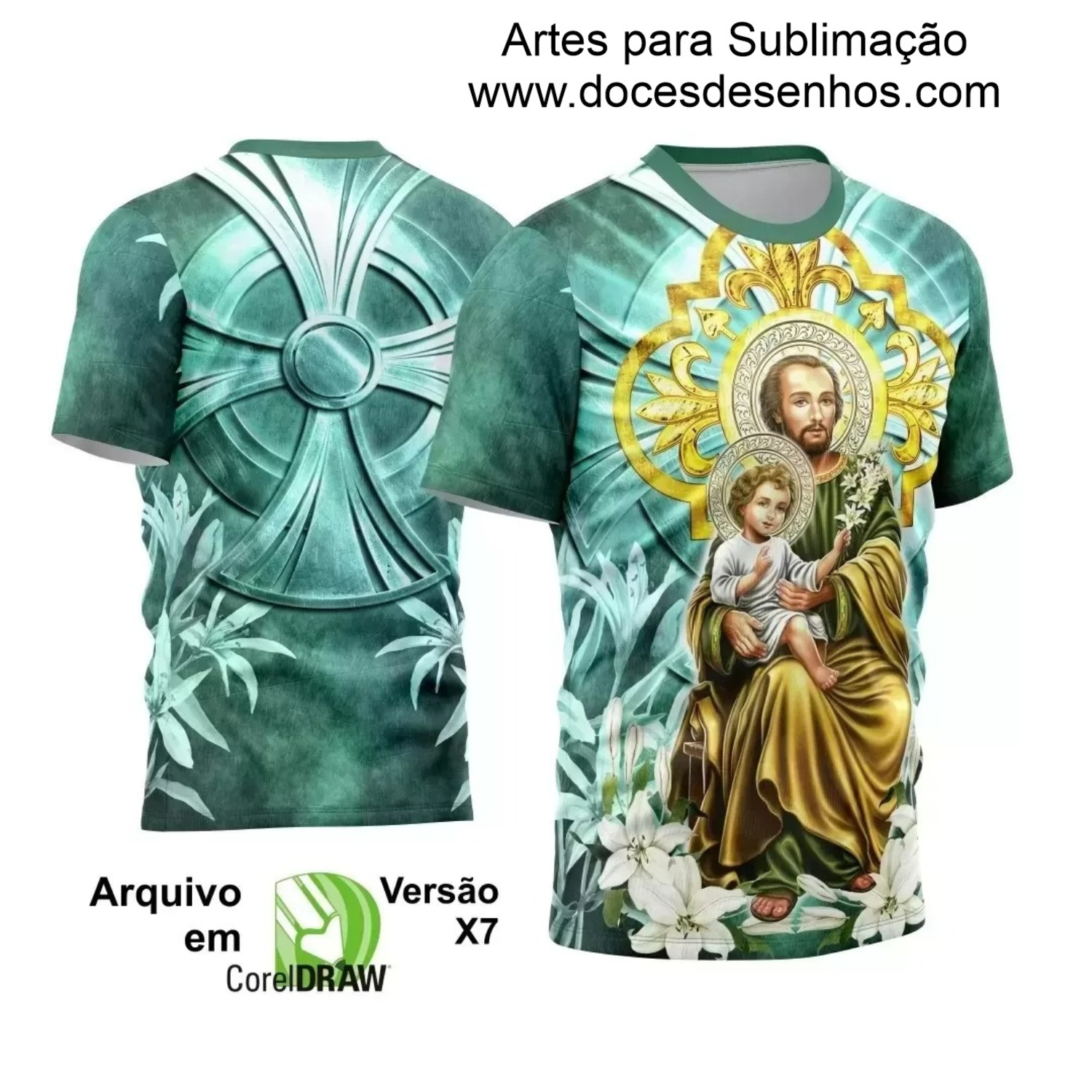 Arte Estampa Camisa - Religião - Festejo - São José - 2024 - 2025