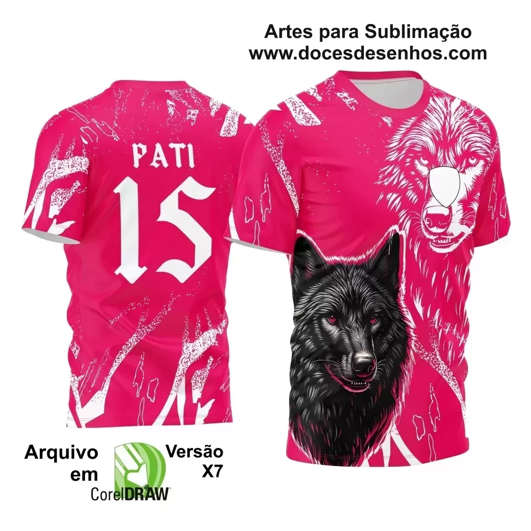 Arte Estampa - Camisa de Interclasse Rosa - Lobo - 2024-2025 Arte Estampa - Camisa de Interclasse Rosa - Lobo - 2024-2025