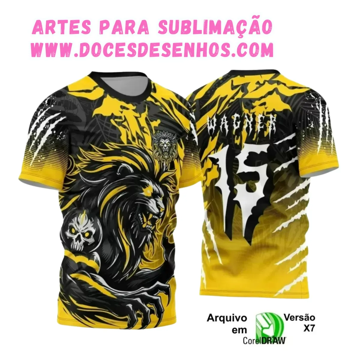 Arte Estampa Camiseta Escolar 2025: Tema Leão para Interclasse Arte Estampa Camiseta Escolar 2025: Tema Leão para Interclasse