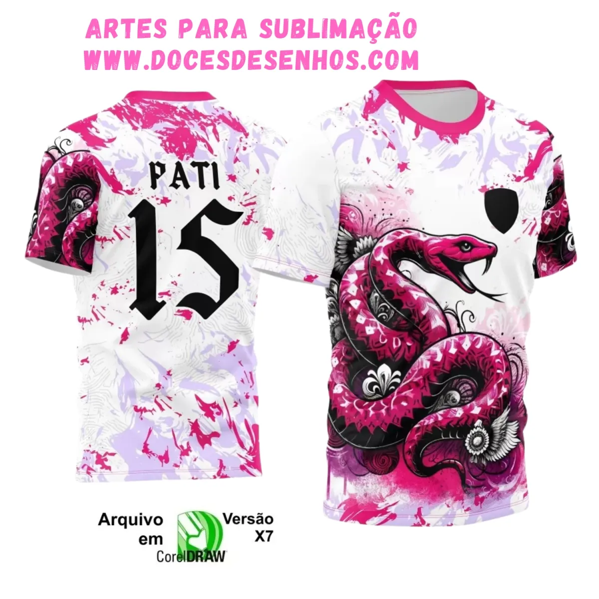 Arte Estampa Camiseta Interclasse Tema Serpente Exclusiva Arte Estampa Camiseta Interclasse Tema Serpente Exclusiva