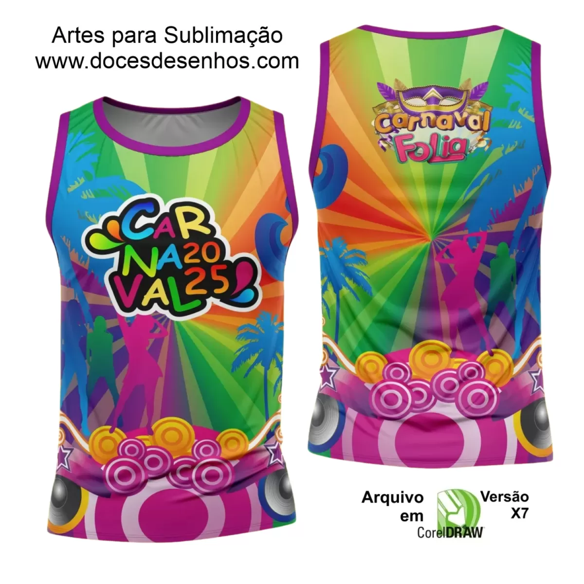 Arte Uniforme Camisa - Bloco Abadá Sublimação Carnaval - 2025 Arte Uniforme Camisa - Bloco Abadá Sublimação Carnaval - 2025