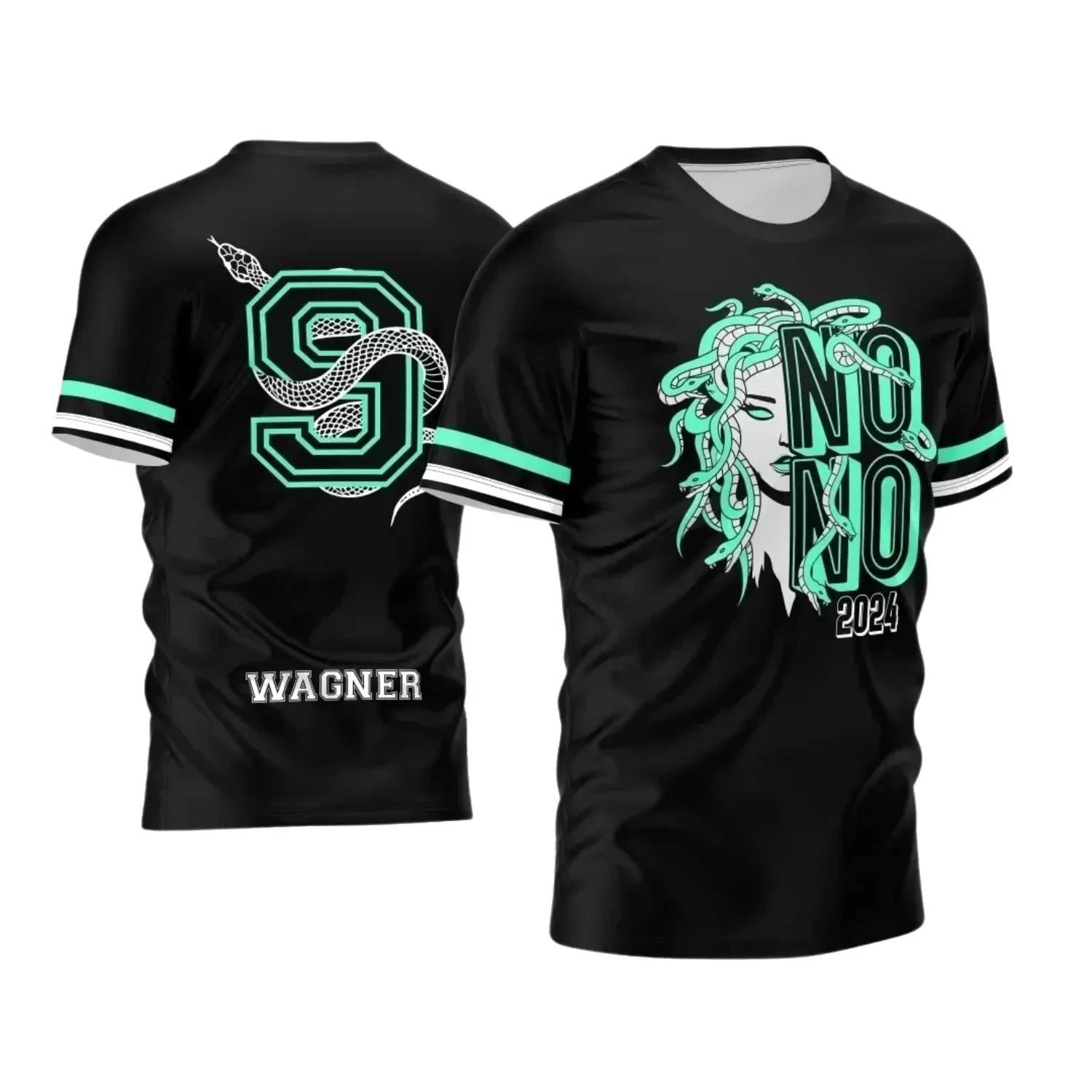 Arte Vetor Camisa Preta e Verde - Interclasse 2024 - Jogos Internos 2024 - Nono Ano 2024 - Medusa Arte Vetor Camisa Preta e Verde - Interclasse 2024 - Jogos Internos 2024 - Nono Ano 2024 - Medusa