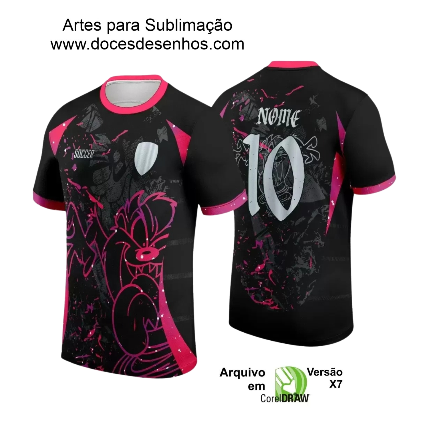 Arte Vetor - Camisa de Interclasse - Taz Mania - 2024 - 2025