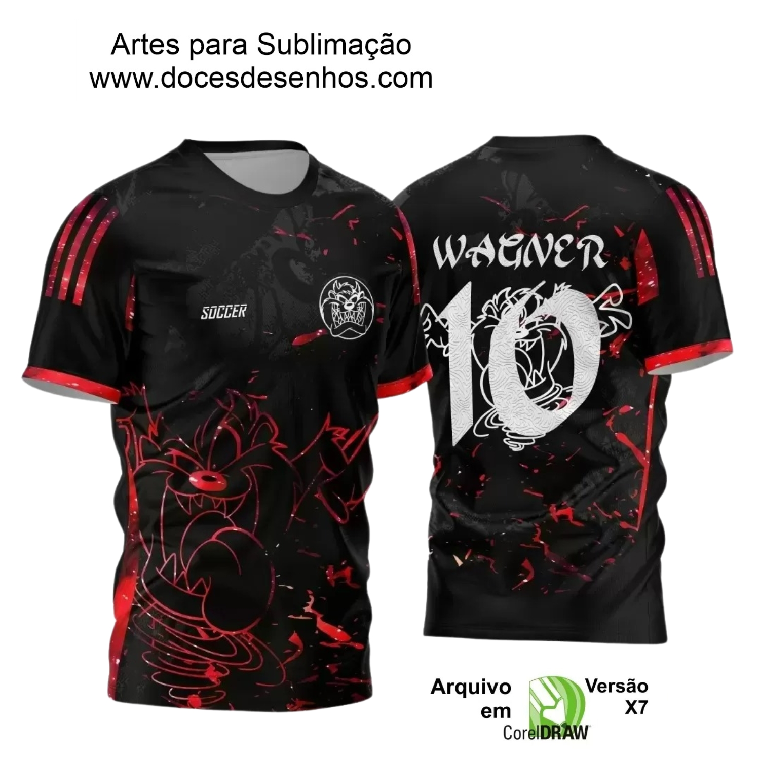 Arte Vetor - Camisa de Interclasse - Taz Mania - 2024 - 2025