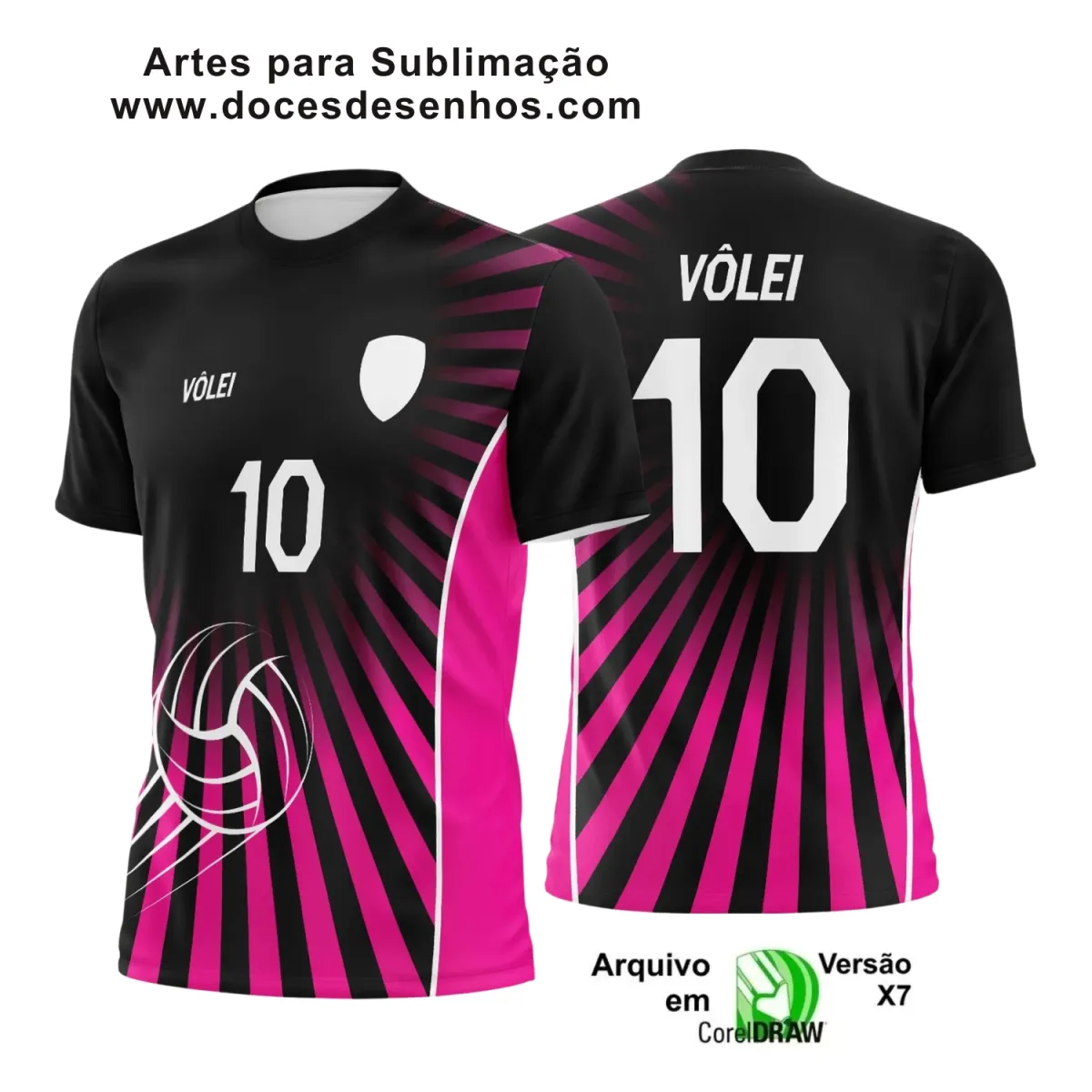 Arte Vetor Camiseta Vôlei 2025 para Sublimação Arte Vetor Camiseta Vôlei 2025 para Sublimação