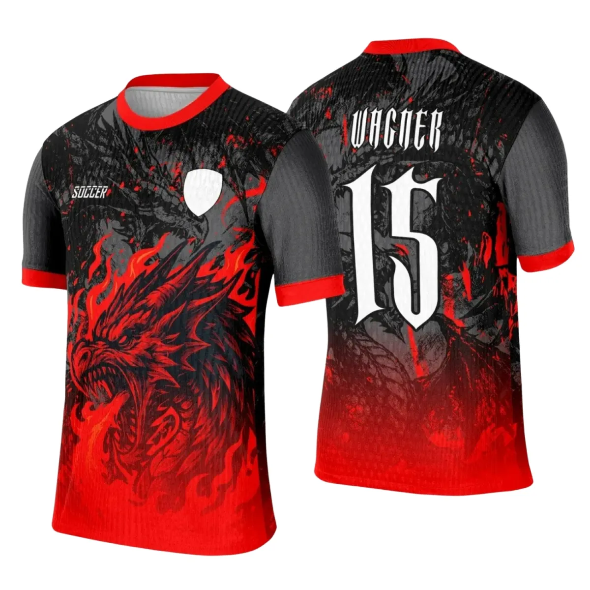 Arte para Camiseta Escolar Tema Dragão Fogo