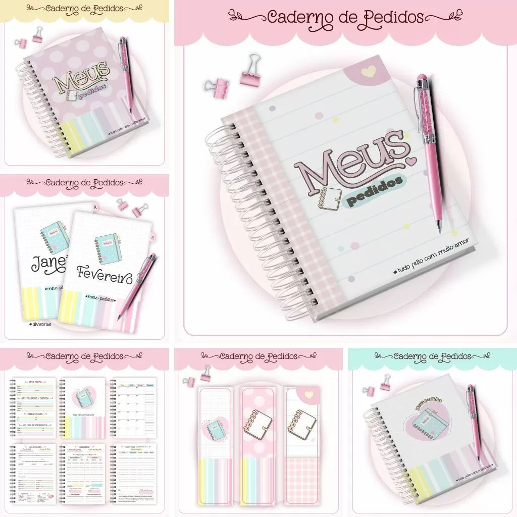 Caderno de Pedido Candy – Lina Criativa Caderno de Pedido Candy – Lina Criativa