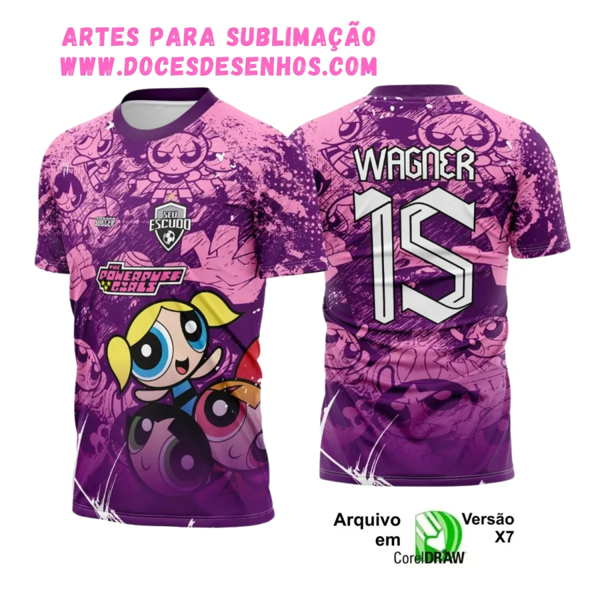 Camisa de Interclasse Meninas Superpoderosas Personalizada Camisa de Interclasse Meninas Superpoderosas Personalizada