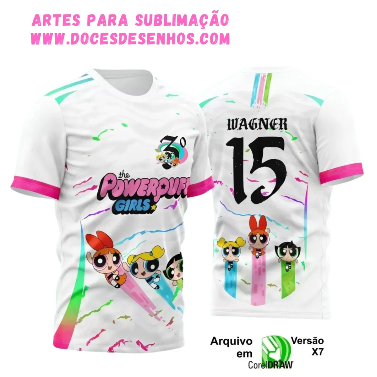 Camisa de Interclasse Meninas Superpoderosas Personalizada Camisa de Interclasse Meninas Superpoderosas Personalizada