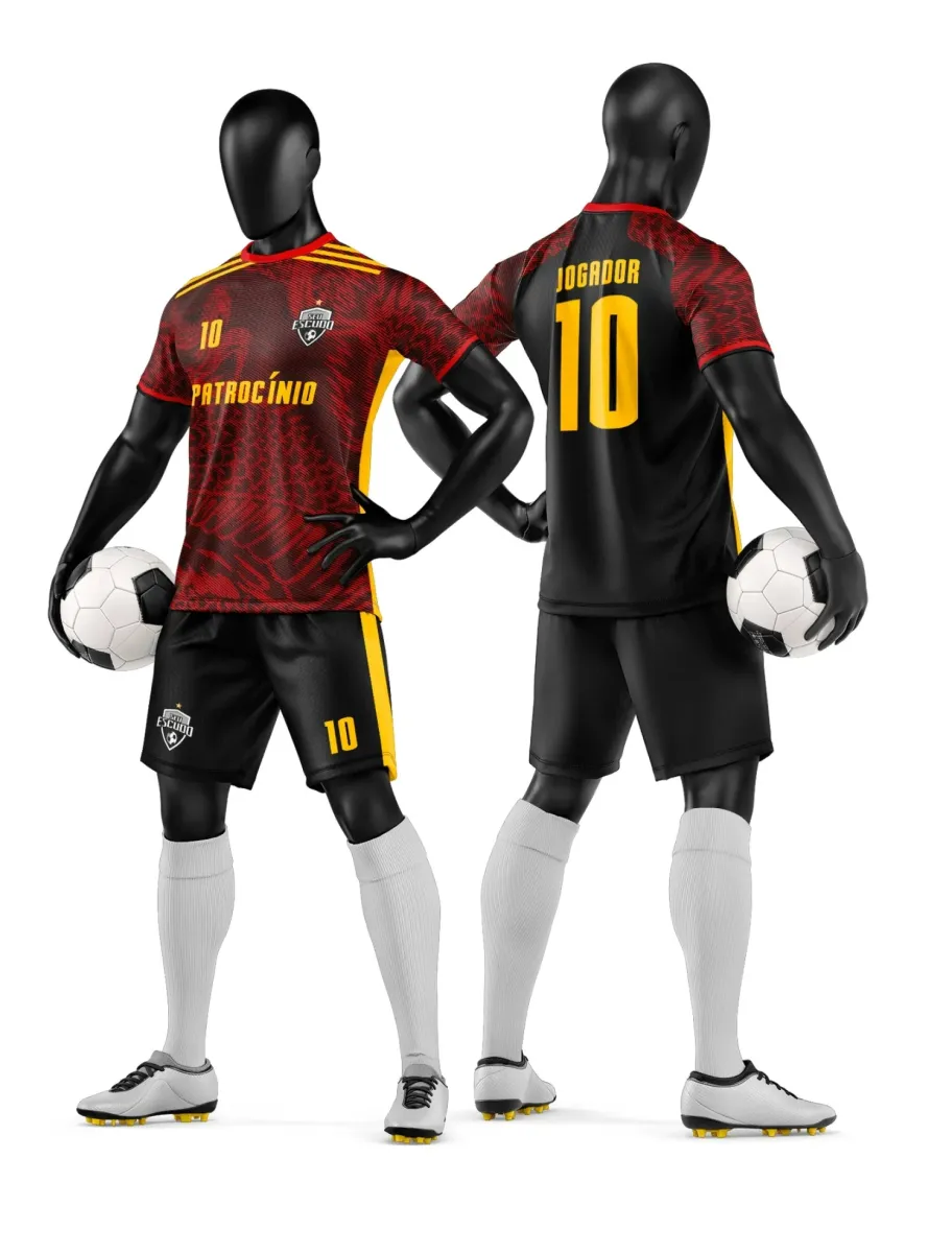 Camisa e Short de Futebol Amador Personalizado Camisa e Short de Futebol Amador Personalizado