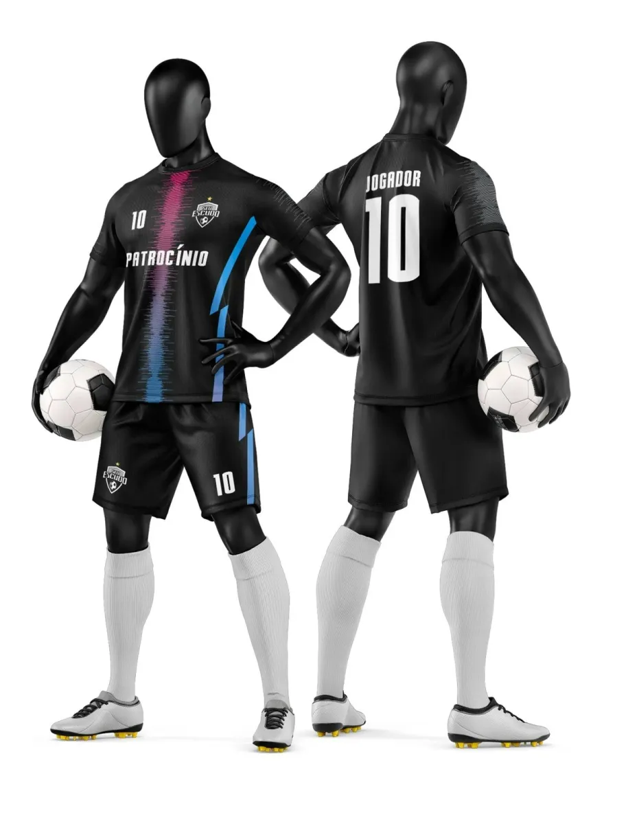 Camisa e Short de Futebol Amador Personalizado Camisa e Short de Futebol Amador Personalizado