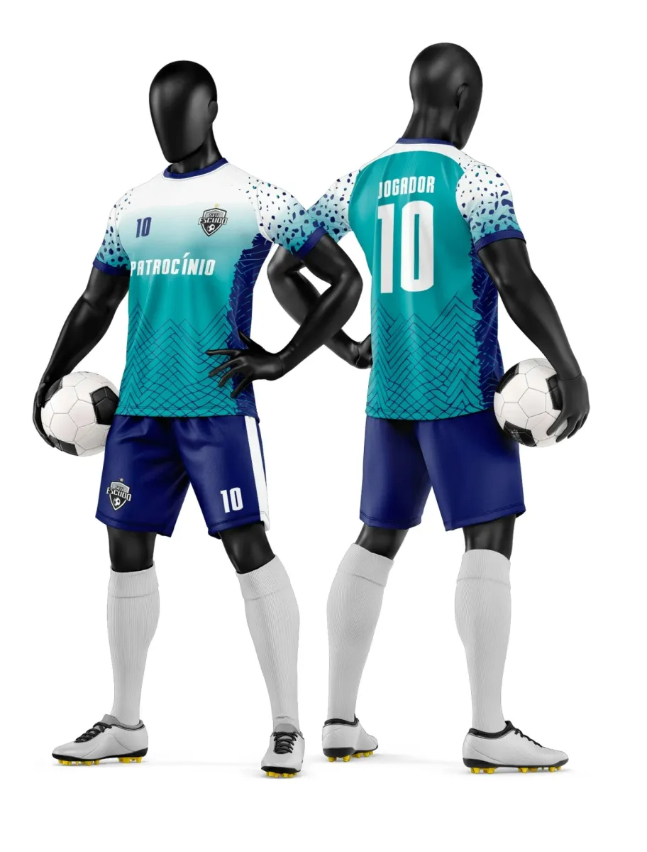 Camisa e Short de Futebol Amador Personalizado Camisa e Short de Futebol Amador Personalizado