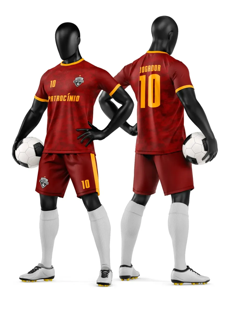 Camisa e Short de Futebol Amador Personalizado Camisa e Short de Futebol Amador Personalizado