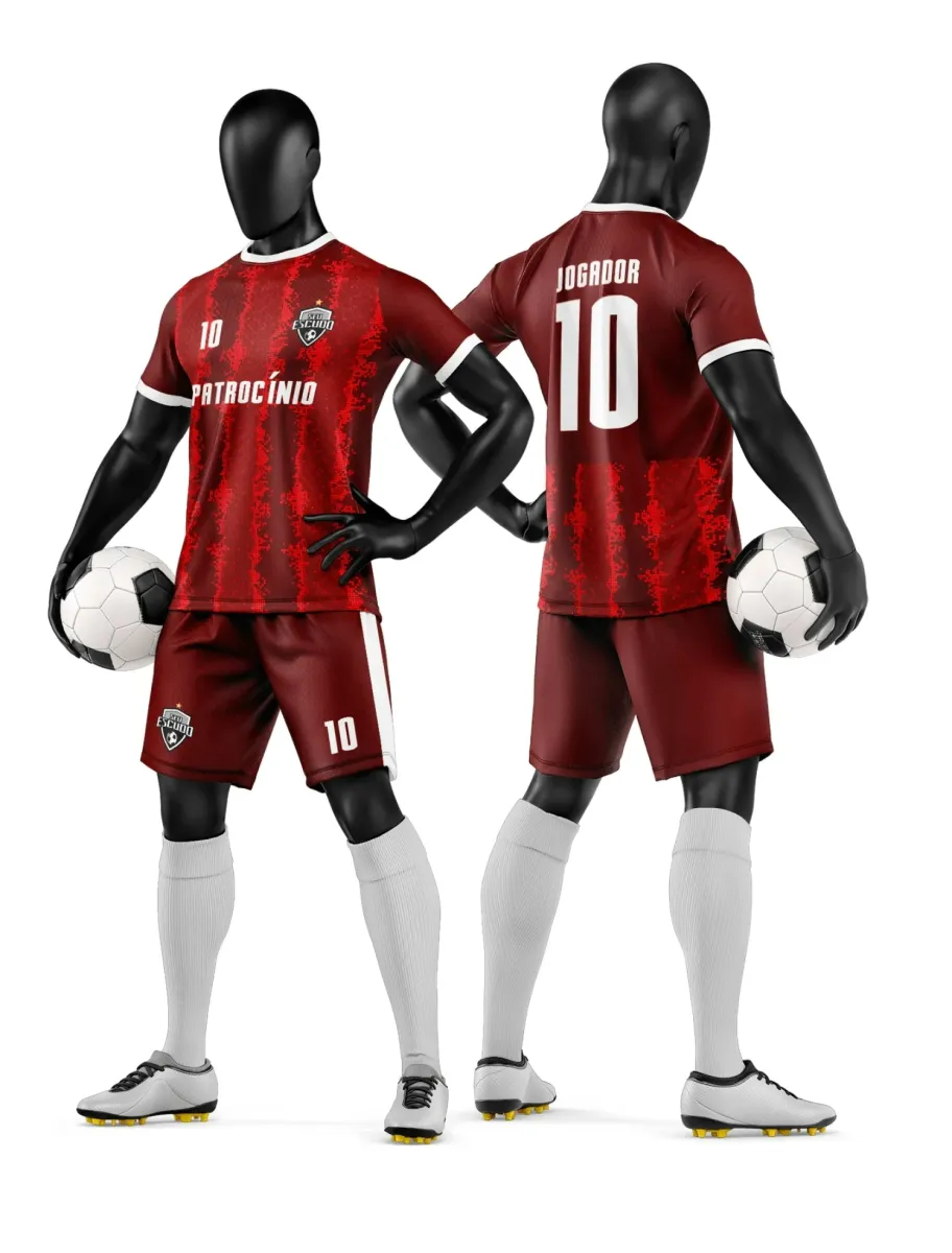 Camisa e Short de Futebol Amador Personalizado Camisa e Short de Futebol Amador Personalizado