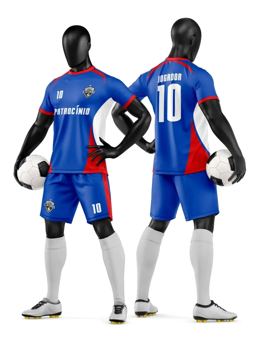 Camisa e Short de Futebol Amador Personalizado Camisa e Short de Futebol Amador Personalizado