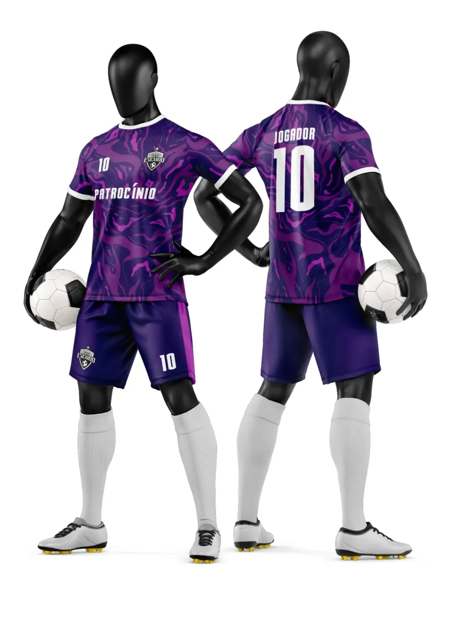 Camisa e Short de Futebol Amador Personalizado Camisa e Short de Futebol Amador Personalizado