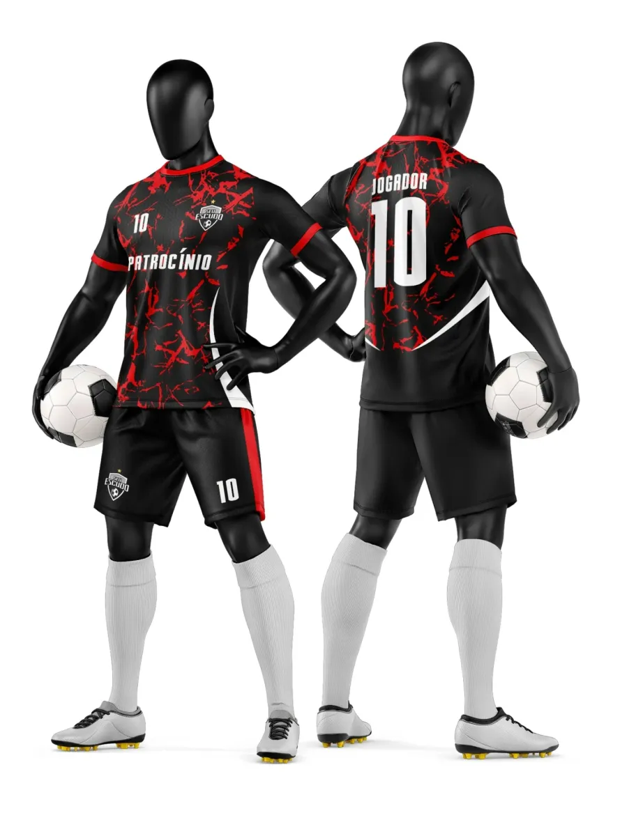 Camisa e Short de Futebol Amador Personalizado Camisa e Short de Futebol Amador Personalizado