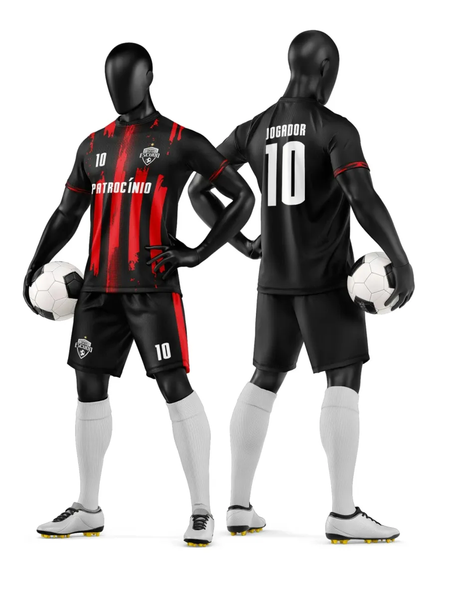 Camisa e Short de Futebol Amador Personalizado Camisa e Short de Futebol Amador Personalizado