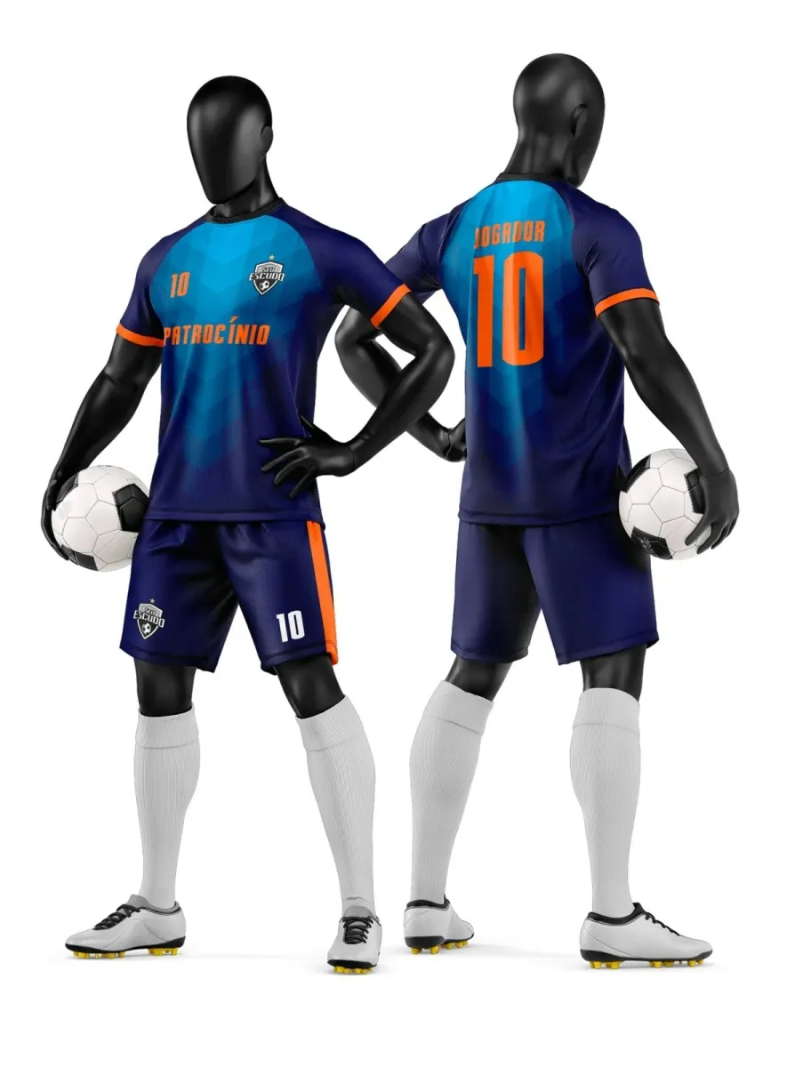 Camisa e Short de Futebol Amador Personalizado Camisa e Short de Futebol Amador Personalizado
