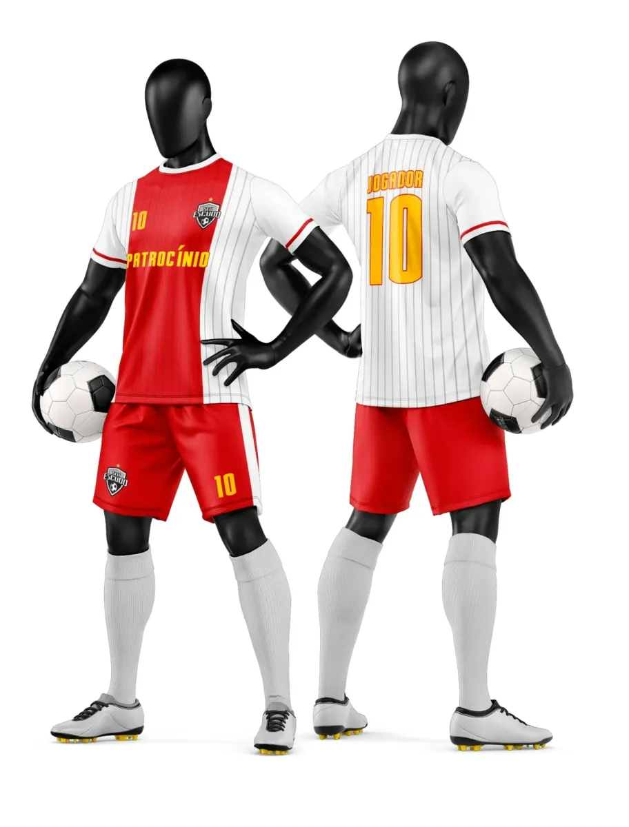 Camisa e Short de Futebol Amador Personalizado Camisa e Short de Futebol Amador Personalizado