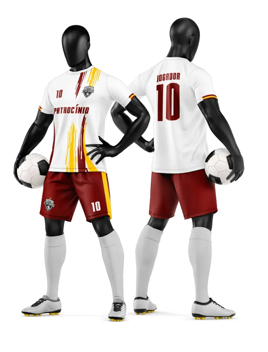 Camisa e Short de Futebol Amador Personalizado Camisa e Short de Futebol Amador Personalizado