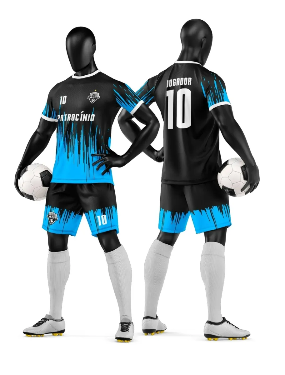 Camisa e Short de Futebol Amador Personalizado Camisa e Short de Futebol Amador Personalizado