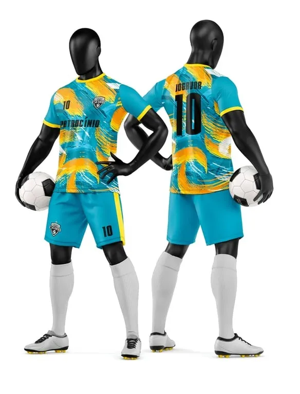 Camisa e Short de Futebol Amador Personalizado Camisa e Short de Futebol Amador Personalizado