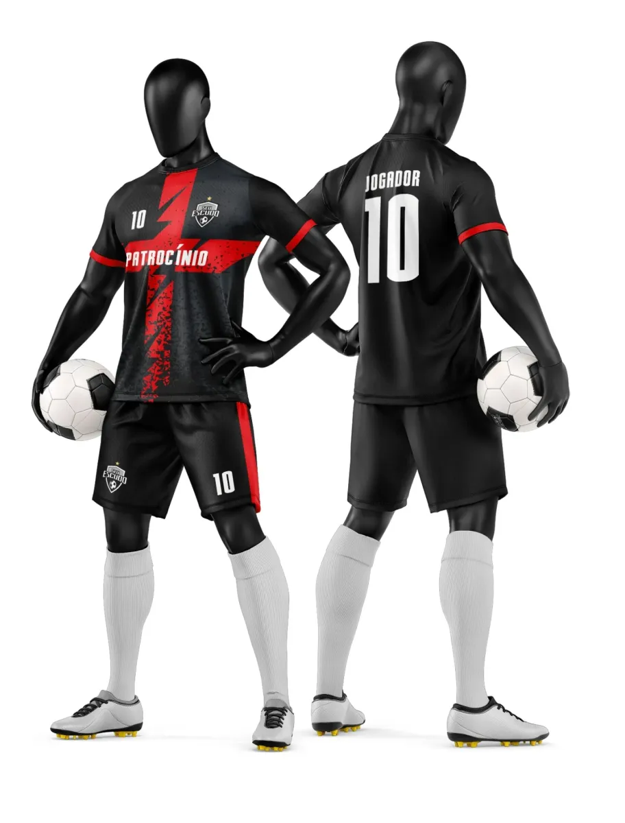 Camisa e Short de Futebol Amador Personalizado Camisa e Short de Futebol Amador Personalizado