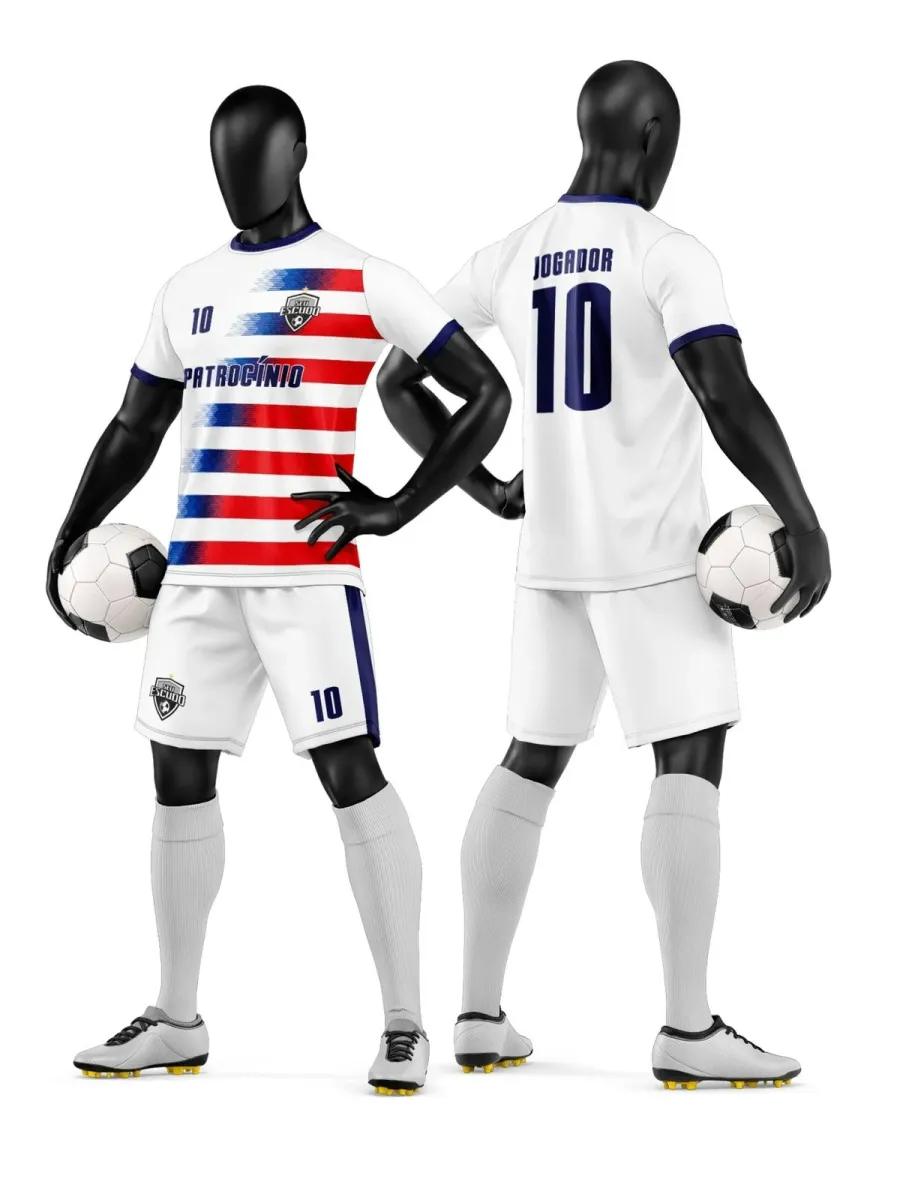 Camisa e Short de Futebol Amador Personalizado Camisa e Short de Futebol Amador Personalizado