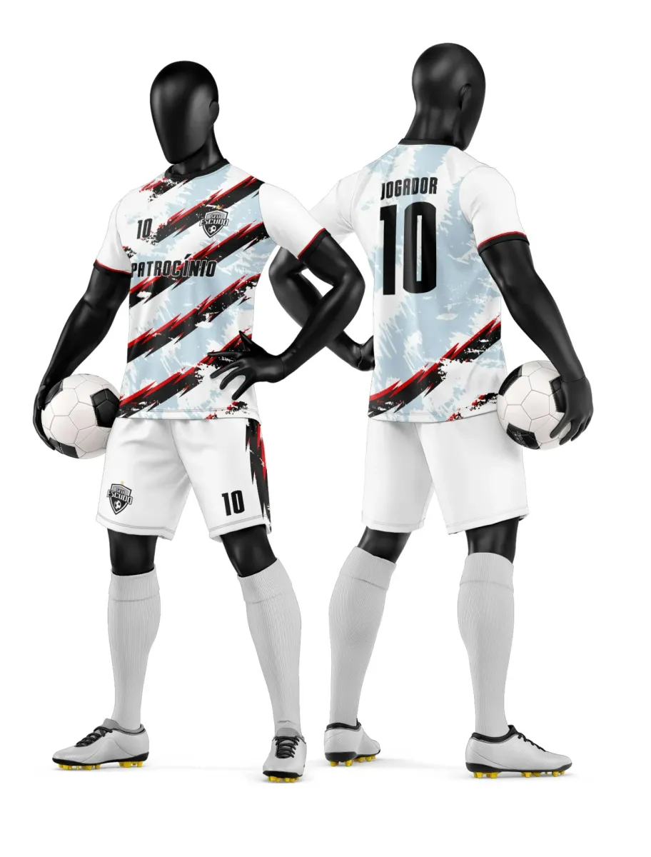 Camisa e Short de Futebol Amador Personalizado Camisa e Short de Futebol Amador Personalizado
